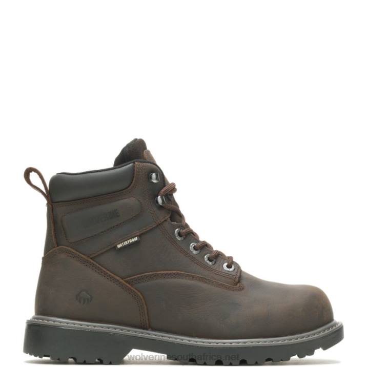 Men Floorhand Insulated 6" Steel-Toe Work Boot VZRN54 Dark Brown Wolverine - Image 1