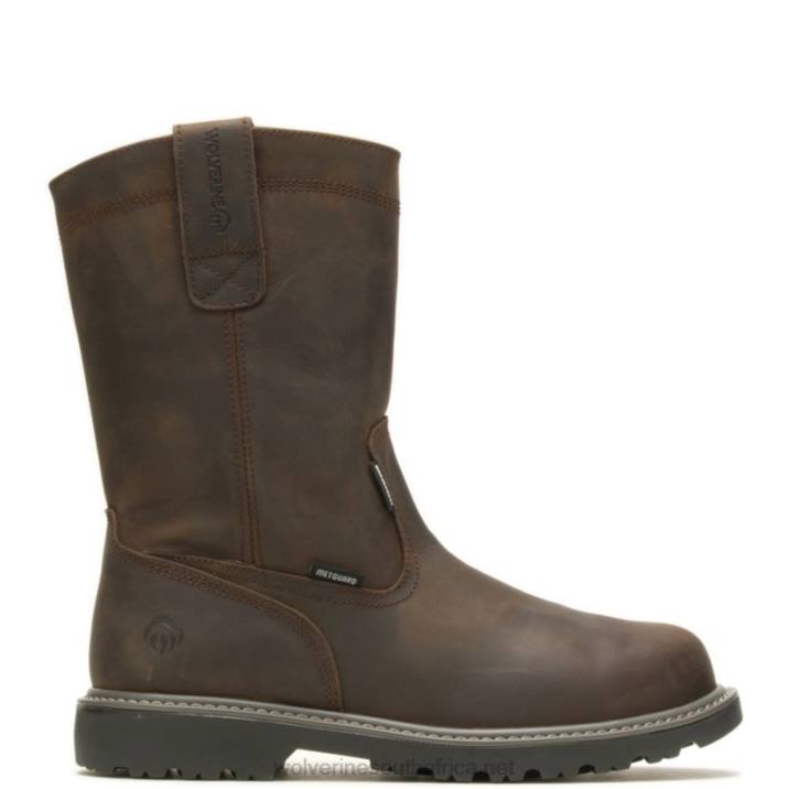 men_floorhand_met_guard_steel_toe_wellington_work_boot_vzrn150_dark_brown_wolverine.jpg Men Floorhand Met-Guard Steel-Toe Wellington Work Boot VZRN150 Dark Brown Wolverine - Image 1