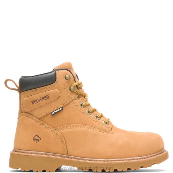 Men Floorhand Waterproof Steel-Toe 6" Work Boot VZRN14 Wheat Wolverine - Image 1