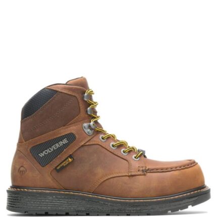 Men Hellcat UltraSpring Moc Toe Wedge 6" CarbonMAX Work Boot VZRN9 Tobacco Wolverine