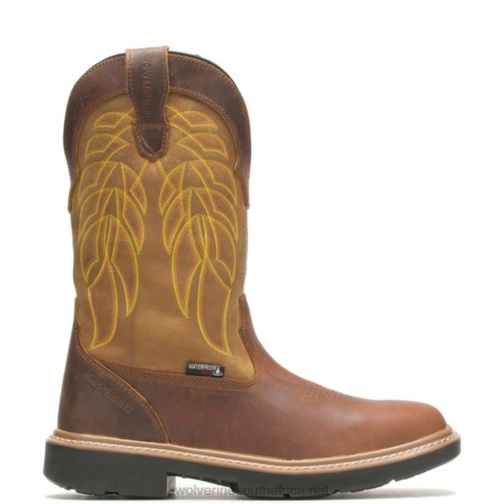 Men Rancher DuraShocks CarbonMax Wellington Work Boot VZRN124 Tobacco/Gold Wolverine - Image 1