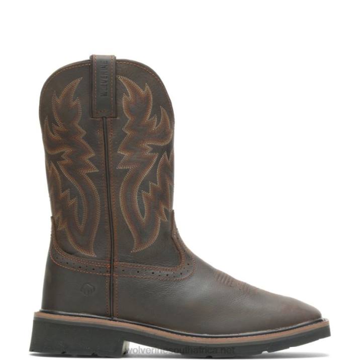 men_rancher_square_toe_steel_toe_wellington_vzrn116_dk_brown_rust_wolverine.jpg Men Rancher Square-Toe Steel-Toe Wellington VZRN116 Dk Brown/Rust Wolverine - Image 1