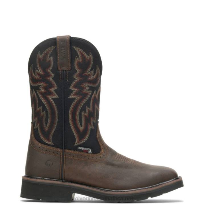 men_rancher_waterproof_steel_toe_wellington_vzrn70_black_brown_wolverine.jpg Men Rancher Waterproof Steel-Toe Wellington VZRN70 Black/Brown Wolverine - Image 1
