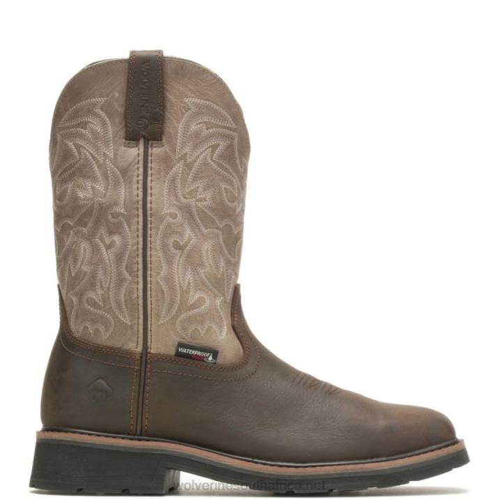 men_rancher_waterproof_steel_toe_work_wellington_vzrn64_taupe_brown_wolverine.jpg Men Rancher Waterproof Steel-Toe Work Wellington VZRN64 Taupe/Brown Wolverine - Image 1