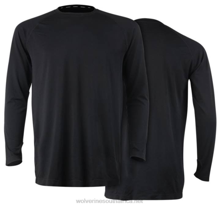 men_seamless_baselayer_long_sleeve_top_vzrn248_black_wolverine.jpg Men Seamless Baselayer Long Sleeve Top VZRN248 Black Wolverine - Image 1