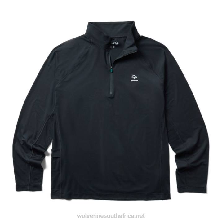 men_sun_stop_eco_1_2_zip_vzrn310_black_wolverine.jpg Men Sun-Stop Eco 1/2 Zip VZRN310 Black Wolverine - Image 1