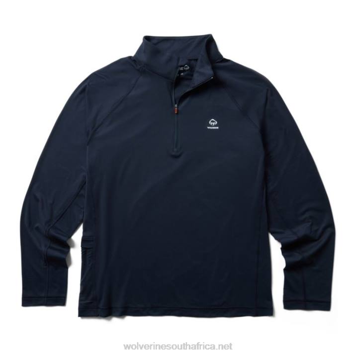 men_sun_stop_eco_1_2_zip_vzrn311_dark_navy_wolverine.jpg Men Sun-Stop Eco 1/2 Zip VZRN311 Dark Navy Wolverine - Image 1