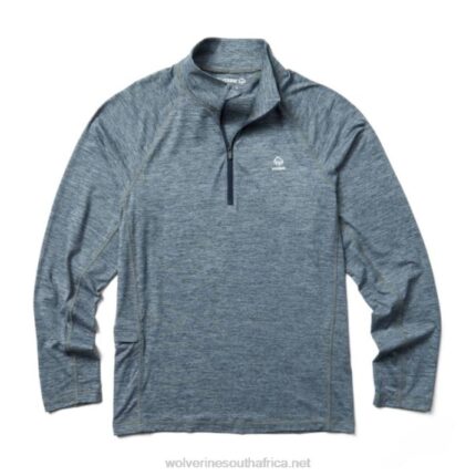 Men Sun-Stop Eco 1/2 Zip VZRN313 Navy Heather Wolverine